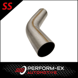 2.5" 63MM X 45° MANDREL BEND 409 STAINLESS STEEL EXHAUST PIPE (MB25045-409R)