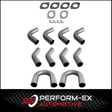3" 76MM MILD STEEL MANDREL BEND KIT (2 x 180 4 x 90 4 x 45)