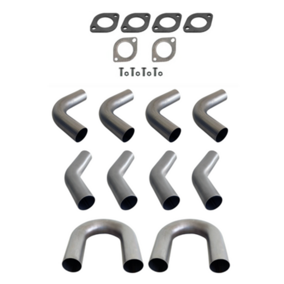 3" 76MM MILD STEEL MANDREL BEND KIT (2 x 180 4 x 90 4 x 45)
