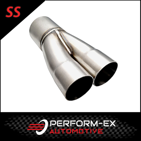 PERFORM-EX DUAL 1.78" ID IN TO 2.25" OD OUTLET 304 STAINLESS MERGE COLLECTOR (MC2-178225-304B)