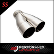PERFORM-EX DUAL 2.5" ID IN TO 2.5" OD OUTLET 304 STAINLESS MERGE COLLECTOR (MC2-250250-304B)