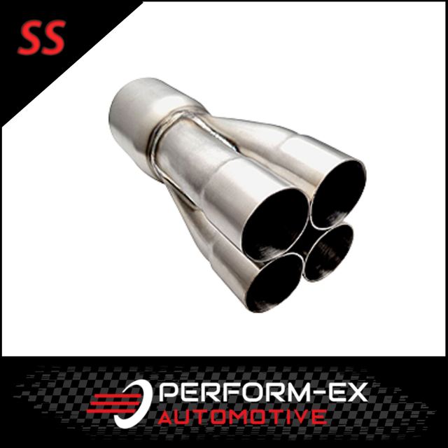 PERFORM-EX 1.78" ID IN TO 3" OD OUTLET 304 STAINLESS MERGE COLLECTOR (4 INTO 1)