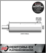 DIRECT FIT EMISSIONS MUFFLER (EURO 5) FITS KENWORTH K200 (ME-A052V133)