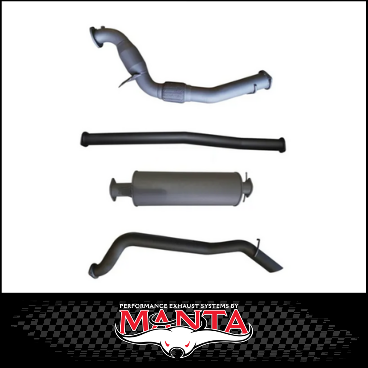 MANTA 3" TURBO BACK EXHAUST SYSTEM WITH SIDE EXIT FITS FORD RANGER PXI PXII 3.2L TD 10/2011-9/2016