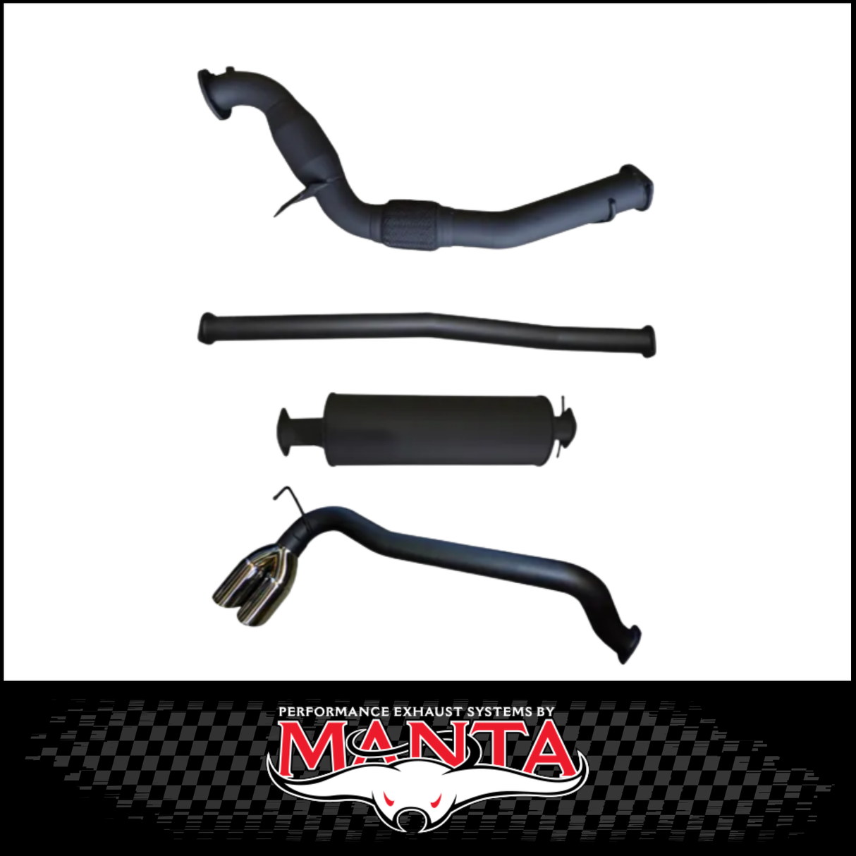 MANTA 3" TURBO BACK EXHAUST SYSTEM WITH SIDE EXIT FITS FORD RANGER PXI PXII 3.2L TD 10/2011-9/2016