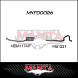 MANTA 2.5" CATBACK EXHAUST SYSTEM FITS FORD FAIRLANE NA NC 4.0L 6CYL (MKFD0026)