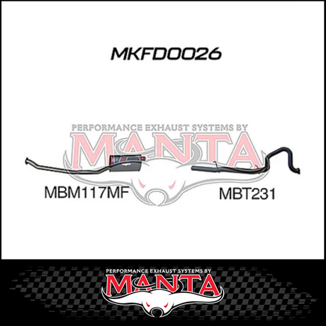 MANTA 2.5" CATBACK EXHAUST SYSTEM FITS FORD FAIRLANE NA NC 4.0L 6CYL (MKFD0026)
