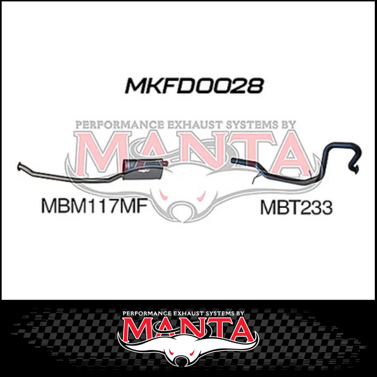 MANTA 2.5" CATBACK EXHAUST SYSTEM FITS FORD FAIRLANE NF NL 4.0L 6CYL (MKFD0028)