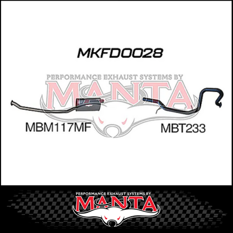 MANTA 2.5" CATBACK EXHAUST SYSTEM FITS FORD FAIRLANE NF NL 4.0L 6CYL (MKFD0028)