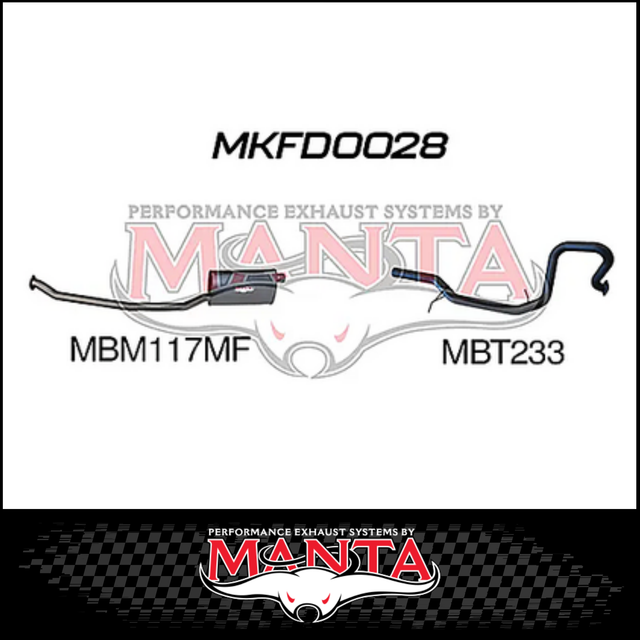 MANTA 2.5" CATBACK EXHAUST SYSTEM FITS FORD FAIRLANE NF NL 4.0L 6CYL (MKFD0028)
