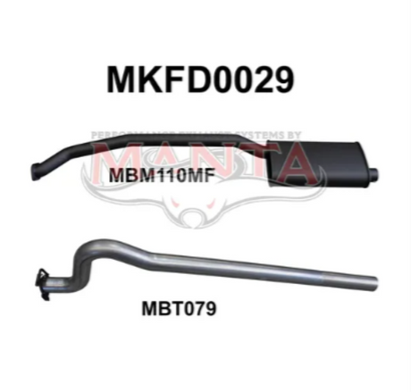 MANTA 2.5" CATBACK EXHAUST SYSTEM FITS FORD FALCON XF 4.1L 6CYL SEDAN (MKFD0029)