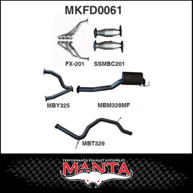 MANTA ENGINE BACK EXHAUST SYSTEM FITS FORD FALCON AU 5.0L V8 IRS SEDAN (MKFD0061)