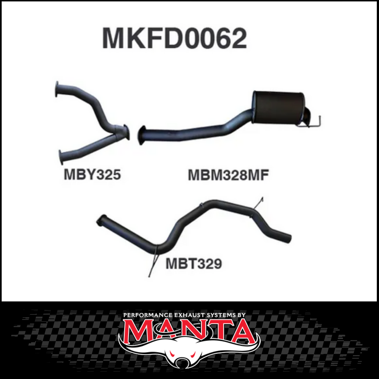MANTA 3" CATBACK EXHAUST SYSTEM FITS FORD FALCON AU 5.0L V8 IRS SEDAN (MKFD0062)