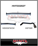 MANTA 3" DPF BACK EXHAUST SYSTEM FITS FORD RANGER PXII PXIII 3.2L 10/2016-2022
