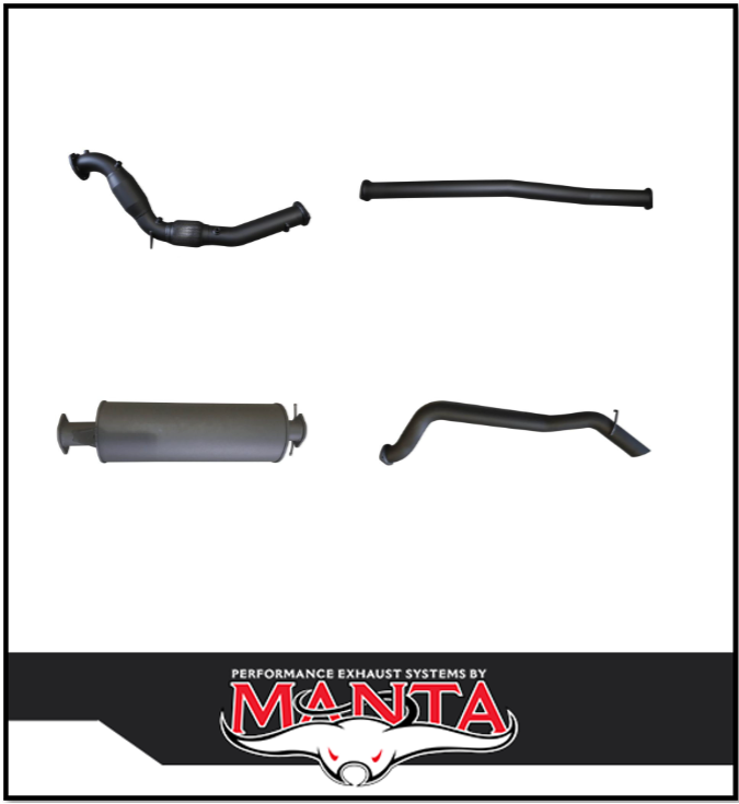 MANTA 3" TURBO BACK EXHAUST SYSTEM WITH SIDE EXIT (DPF DELETE) FITS FORD RANGER PXII PXIII 3.2L TD 10/2016-2022