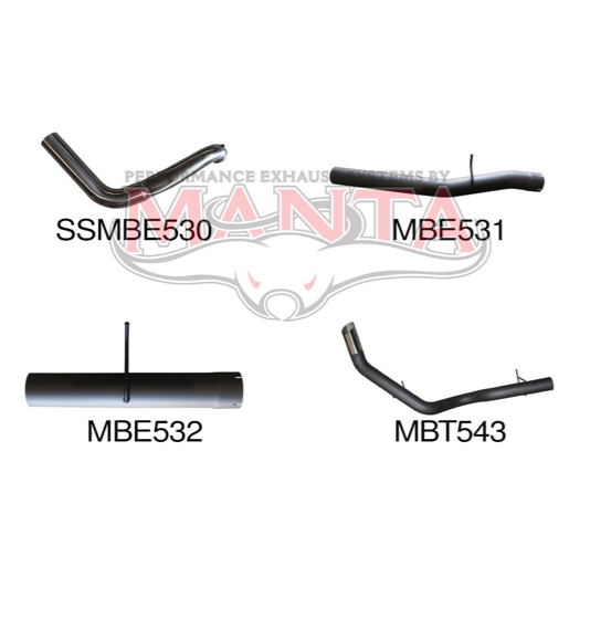 MANTA 4" TURBO BACK EXHAUST SYSTEM FITS FORD F250 7.3L V8 TD LWB 2003-2006 (MKFD0259)