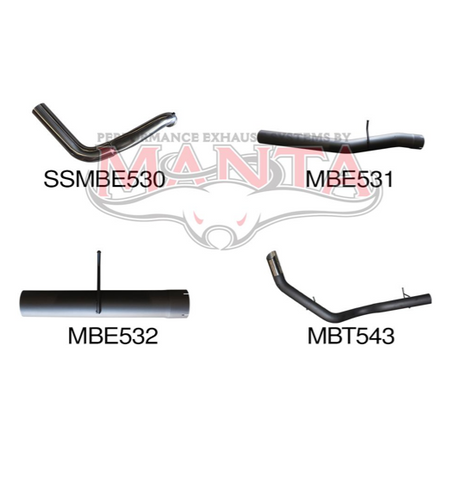 MANTA 4" TURBO BACK EXHAUST SYSTEM FITS FORD F250 7.3L V8 TD LWB 2003-2006 (MKFD0259)