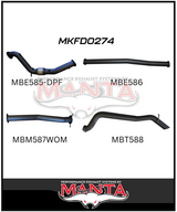 MANTA 3" TURBO BACK EXHAUST SYSTEM WITH SIDE EXIT (DPF DELETE) FITS FORD RANGER PXII PXIII 3.2L TD 10/2016-2022