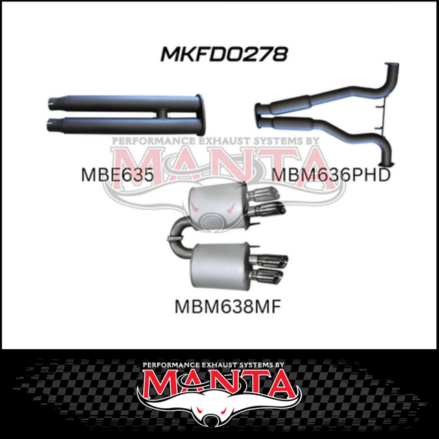 MANTA 3" CATBACK EXHAUST SYSTEM FITS FORD MUSTANG FN 5.0L V8 FASTBACK 2018-ON (MKFD0278)