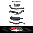 MANTA 3" TURBO BACK EXHAUST SYSTEM WITH CAT/MUFFLER FITS HOLDEN COLORADO RC 3.0L 4CYL SWB 2008-2010