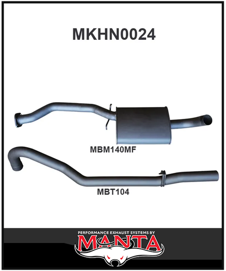 MANTA 2.5" CAT BACK EXHAUST SYSTEM FITS HOLDEN COMMODORE VL 5.0L V8 SEDAN (MKHN0024)