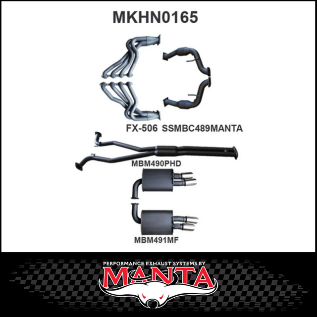 MANTA ENGINE BACK EXHAUST SYSTEM FITS HOLDEN COMMODORE VE VF 6.0L 6.2L V8 SEDAN/WAGON (MKHN0165)