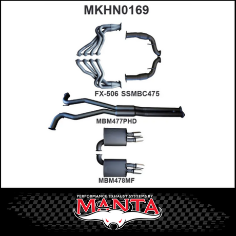 MANTA ENGINE BACK EXHAUST SYSTEM FITS HOLDEN COMMODORE VE VF 6.0L 6.2L V8 SEDAN/WAGON (MKHN0169)