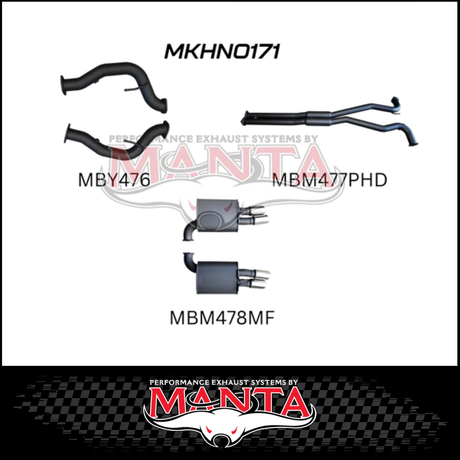 MANTA 3" CAT BACK EXHAUST SYSTEM FITS HOLDEN COMMODORE VE VF 6.0L 6.2L V8 SEDAN/WAGON (MKHN0171)