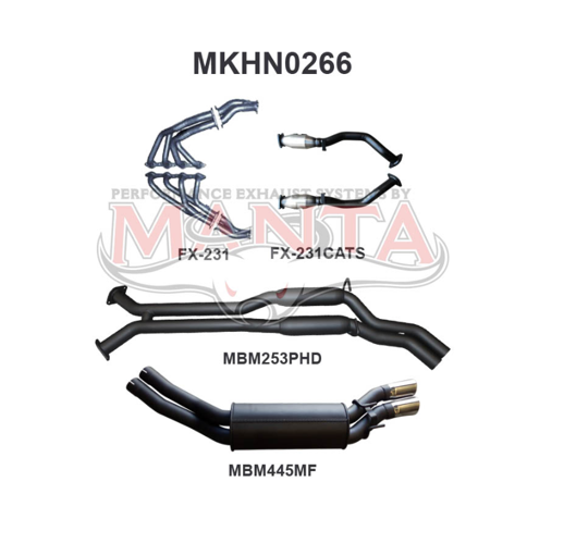 MANTA ENGINE BACK EXHAUST SYSTEM FITS HOLDEN ADVENTRA VY VZ 5.7L V8 AWD (MKHN0266)