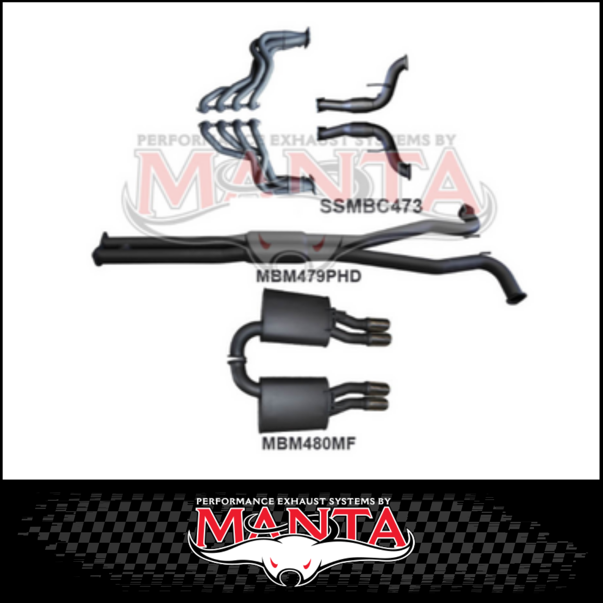 MANTA ENGINE BACK EXHAUST SYSTEM FITS HOLDEN STATESMAN WM WN 6.0L 6.2L V8 (MKHN0433)