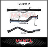 MANTA 3" DPF BACK EXHAUST SYSTEM FITS ISUZU MU-X UCS UCR 3.0L 4JJ1 2016-6/2021 - PIPE ONLY (MKIZ0016)