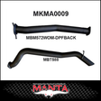 MANTA 3" DPF BACK EXHAUST SYSTEM FITS MAZDA BT-50 UR 3.2L TD 5CYL 2016-2020