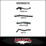 MANTA 3" STAINLESS STEEL TURBO BACK EXHAUST SYSTEM (DPF DELETE) FITS MITSUBISHI TRITON MQ MR 2.4L 4N15 3/2015-12/2023