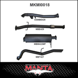 MANTA 3" STAINLESS STEEL TURBO BACK EXHAUST SYSTEM (DPF DELETE) FITS MITSUBISHI TRITON MQ MR 2.4L 4N15 3/2015-12/2023