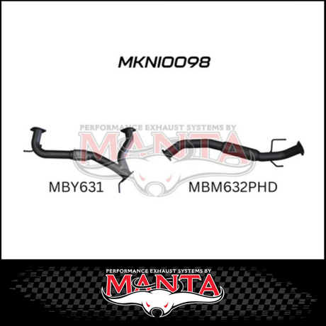 MANTA Y-PIPE & MID SECTION FITS NISSAN PATROL Y62 5.6L V8 2012-ON