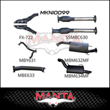 MANTA 3" STAINLESS STEEL COMPLETE ENGINE BACK EXHAUST SYSTEM FITS NISSAN PATROL Y62 5.6L V8 2012-ON