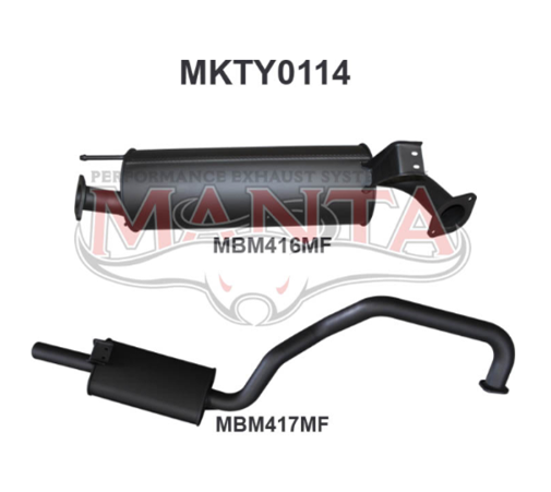 MANTA 2.5" ENGINE PIPE BACK EXHAUST SYSTEM FITS TOYOTA LANDCRUISER FZJ105R 4.5L 1FZ 1998-2002
