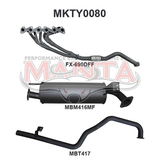 MANTA EXTRACTORS & 2.5"  EXHAUST SYSTEM FITS TOYOTA LANDCRUISER HZJ105R 4.2L 1HZ 1998-2007