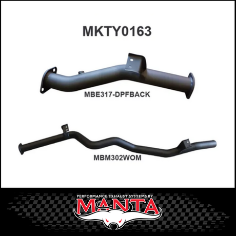 MANTA 3" DPF BACK EXHAUST SYSTEM FITS TOYOTA LANDCRUISER VDJ76R 4.5L V8 WAGON 2016-2025