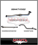 MANTA 3" DPF BACK EXHAUST SYSTEM FITS TOYOTA HILUX GUN126R N80 2.8L 2015-ON