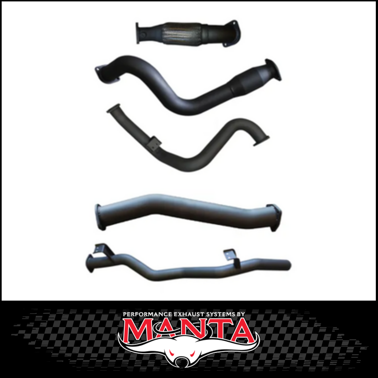 MANTA 3" STAINLESS STEEL TURBO BACK EXHAUST SYSTEM FITS TOYOTA LANDCRUISER VDJ79R 4.5L V8 SINGLE CAB 2007-2016