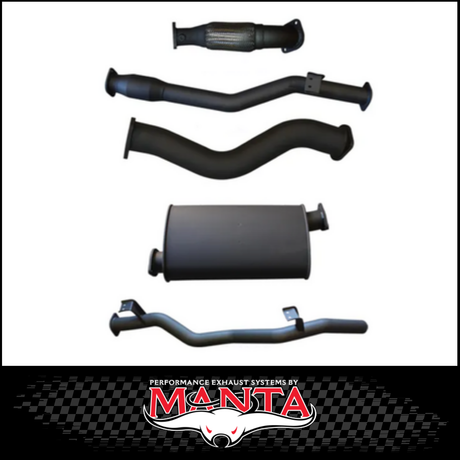 MANTA 3" STAINLESS STEEL TURBO BACK EXHAUST SYSTEM FITS TOYOTA LANDCRUISER VDJ79R 4.5L V8 DUAL CAB 2012-2016