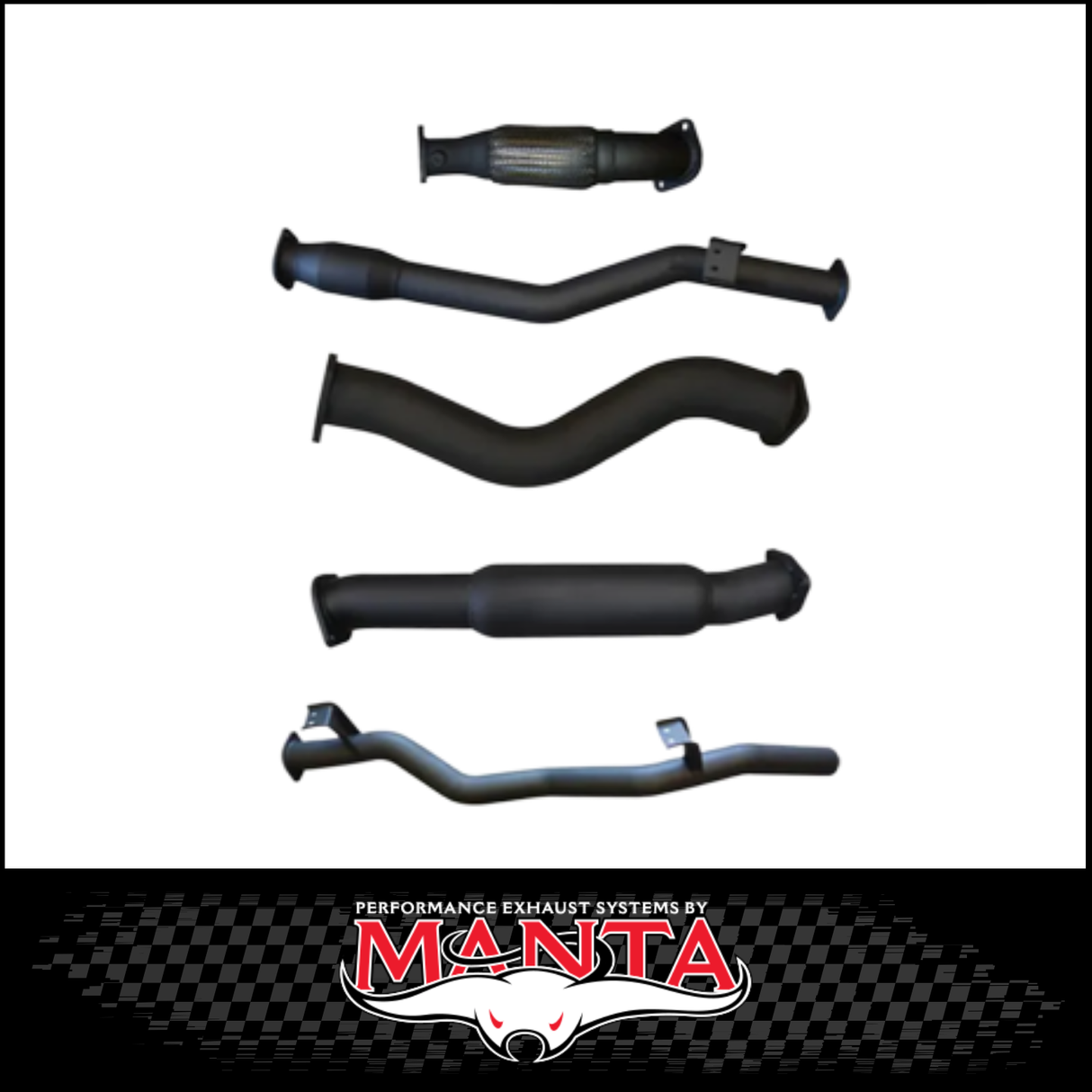 MANTA 3" STAINLESS STEEL TURBO BACK EXHAUST SYSTEM FITS TOYOTA LANDCRUISER VDJ79R 4.5L V8 DUAL CAB 2012-2016