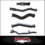 MANTA 3" STAINLESS STEEL TURBO BACK EXHAUST SYSTEM FITS TOYOTA LANDCRUISER VDJ79R 4.5L V8 DUAL CAB 2012-2016