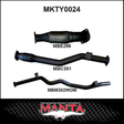 MANTA 3" TURBO BACK EXHAUST SYSTEM WITH CAT/PIPE ONLY FITS TOYOTA LANDCRUISER VDJ76R 4.5L V8 WAGON 2007-2016 (MKTY0024)
