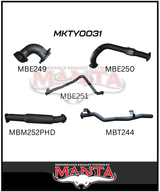 MANTA 3" TURBO BACK EXHAUST SYSTEM WITH HOTDOG FITS TOYOTA LANDCRUISER HDJ79R 4.2L 1HD TURBO 2001-2007 (MKTY0031)