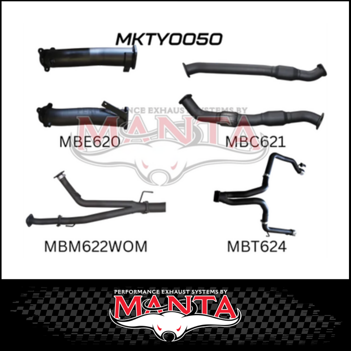 MANTA 3" TWIN TURBO BACK EXHAUST SYSTEM (L & R EXIT) FITS TOYOTA LANDCRUISER VDJ200R 2007-2015