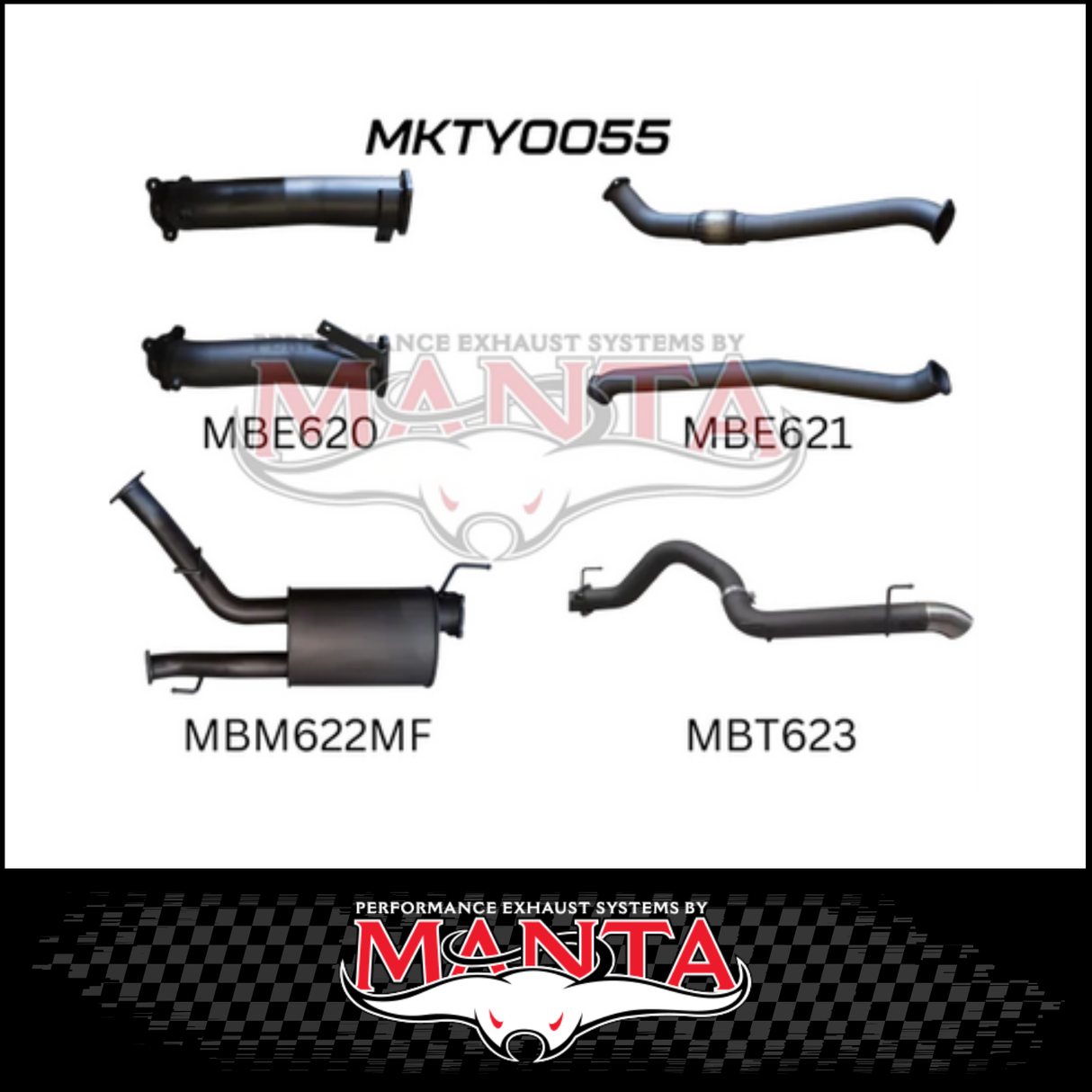 MANTA 3" TWIN INTO SINGLE 4" STAINLESS STEEL TURBO BACK EXHAUST SYSTEM FITS TOYOTA LANDCRUISER VDJ200R 2007-2015
