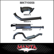 MANTA 3" TURBO BACK EXHAUST SYSTEM NO CAT WITH MUFFLER FITS TOYOTA PRADO KZJ120R 3.0L TD 2003-2006 (MKTY0058)
