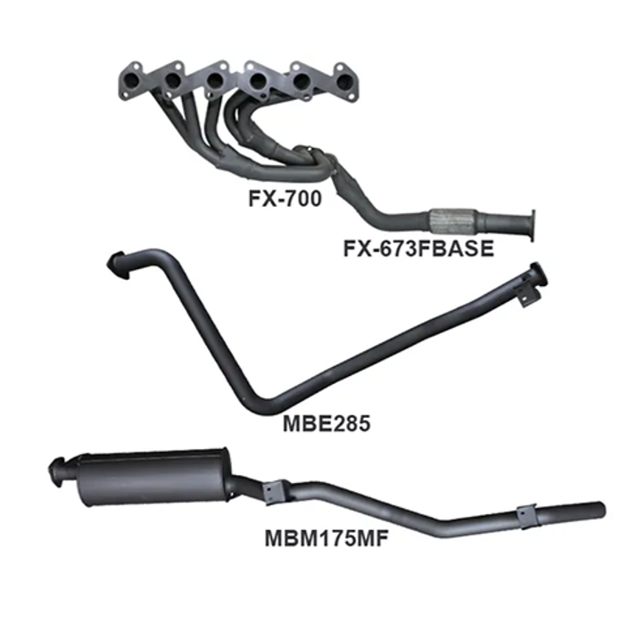 MANTA EXTRACTORS & 2.5"  EXHAUST SYSTEM FITS TOYOTA LANDCRUISER HZJ79R 4.2L 1HZ 1999-2007 (MKTY0070)